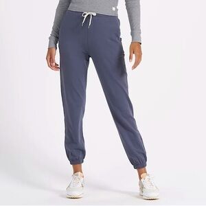 Vuori Blue Track Pants with Elastic Cuffs and Drawstring Waist